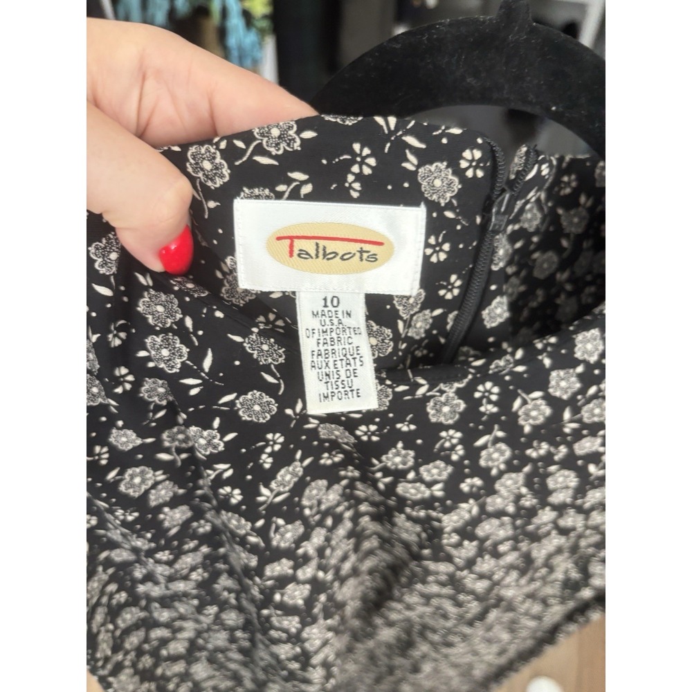 Vintage 90s Talbots Ditsy Floral Maxi Dress Rayon Cottagecore Prairie USA Sz 10 - Picture 3 of 9